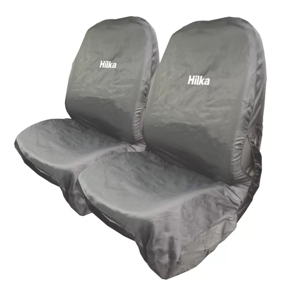 Hilka ProCraft Single Front Seat Cover 1350mm x 650mm Black 2 Pack