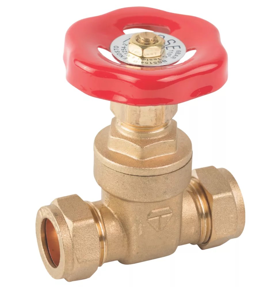Midbrass Gate Valve 1/2" Screwfix