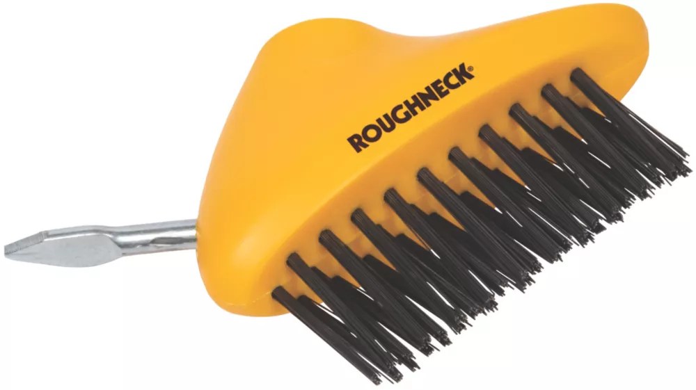 Roughneck Plastic Deck Wire Brush 12" Screwfix