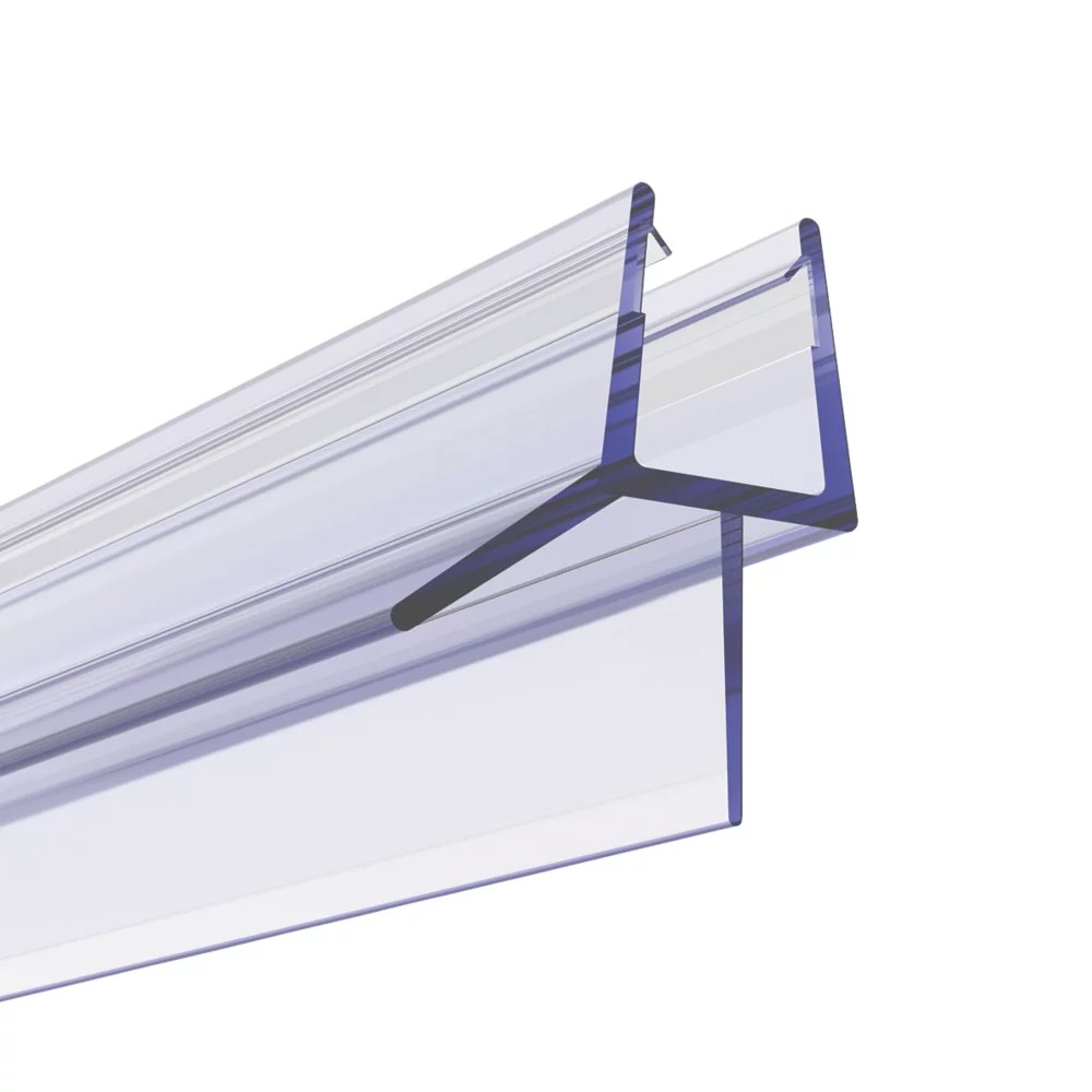 Aqualux Shower Enclosure Blade & Deflector Seal Clear 8mm x 1000mm