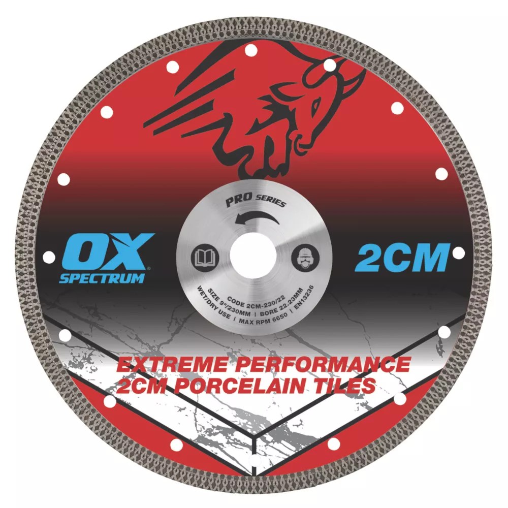 OX Pro Tile Diamond Blade 230mm x 22.23mm Screwfix