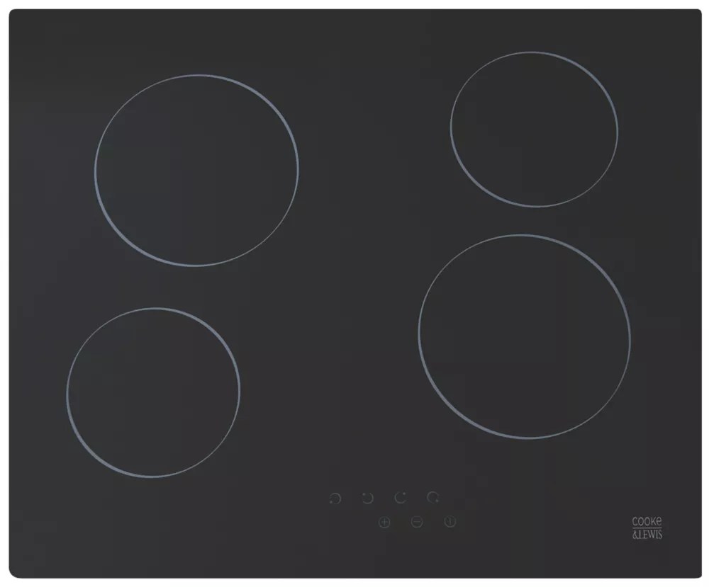 Cooke & Lewis Ceramic Hob Black 59cm Screwfix