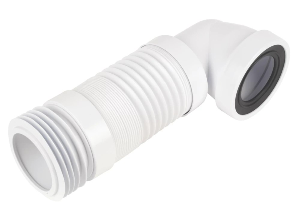 McAlpine Flexible 90° Angled Pan Connector White 340mm Screwfix