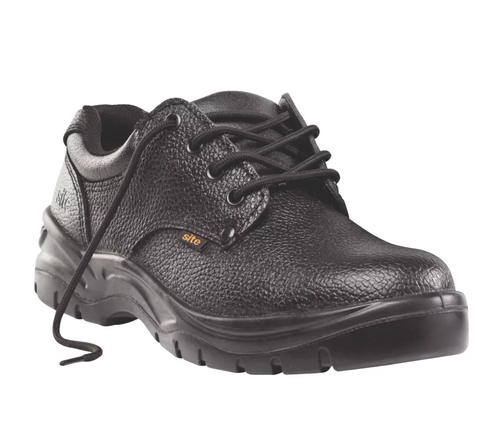 Site Coal Size 6 Black Steel Toe Cap Safety Shoes Screwfix