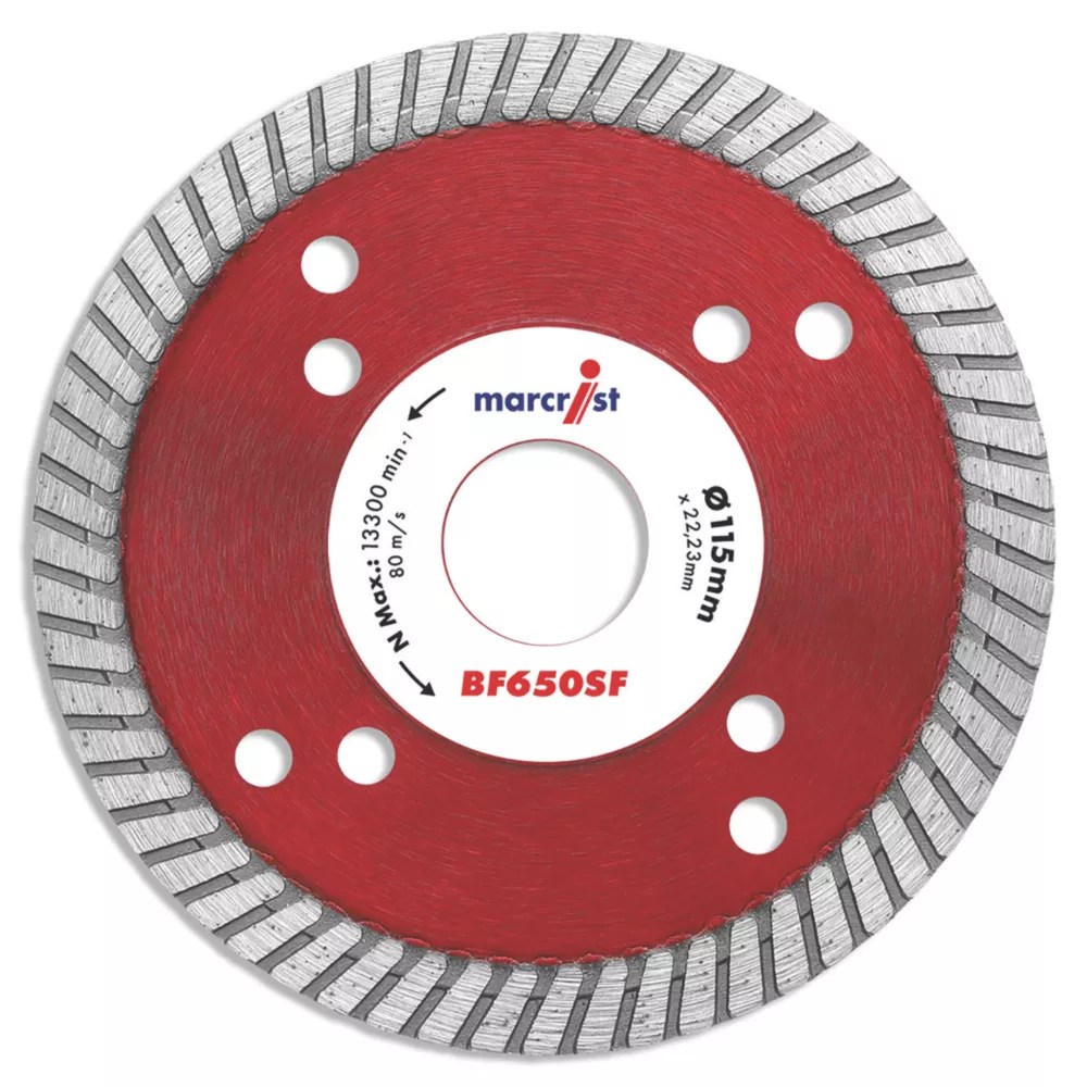 Marcrist BF650SF MultiMaterial Turbo Diamond Blade 115mm x 22.2mm