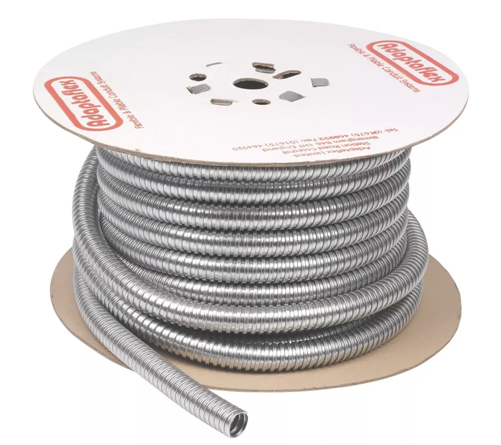Adaptaflex Flexible Steel Conduit 25mm x 25m Galv St Screwfix