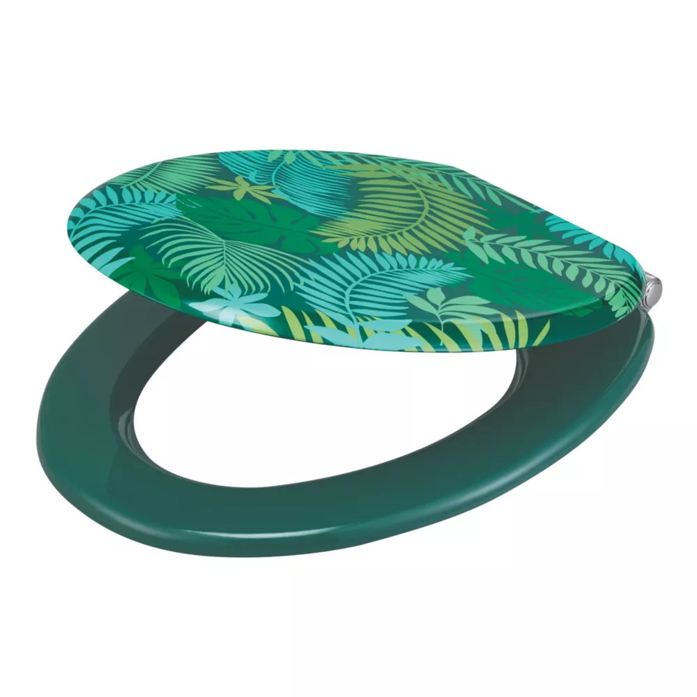 Pilica SoftClose Toilet Seat Moulded Wood Jungle Screwfix
