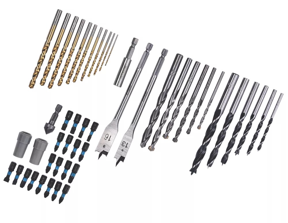Erbauer MultiMaterial Drill Bits 50 Piece Set Screwfix