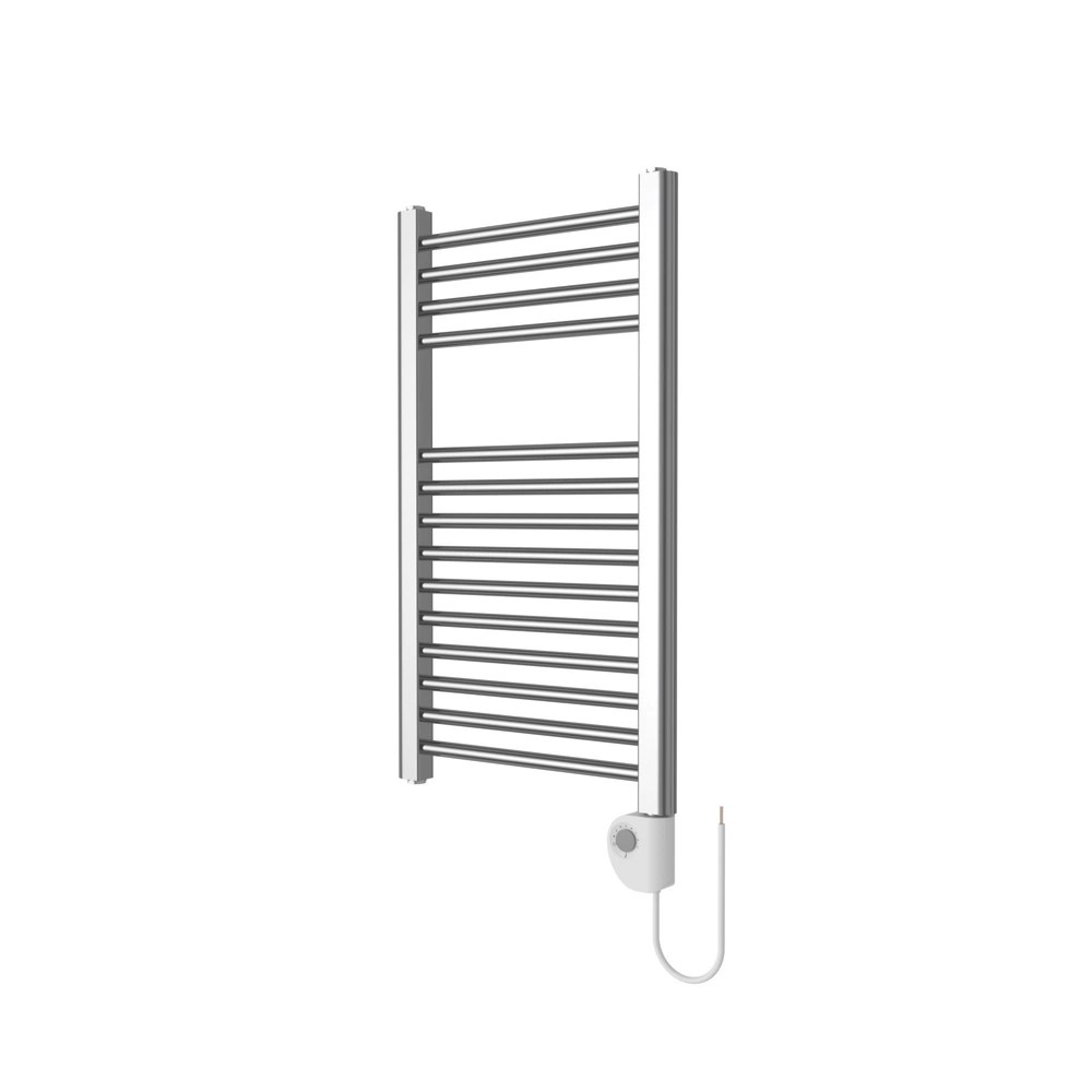 Flomasta 700mm x 400mm 512BTU Chrome Flat Electric Towel Radiator