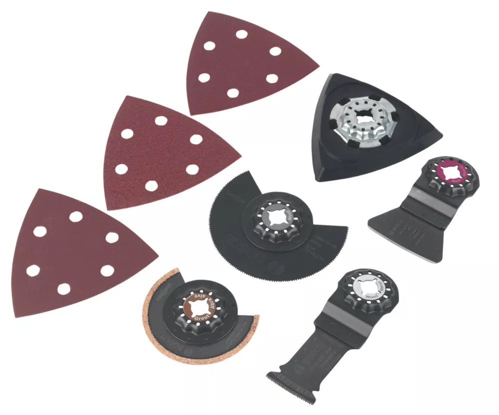 Bosch Renovation MultiMaterial MultiTool Accessory Kit 5 Pieces Screwfix