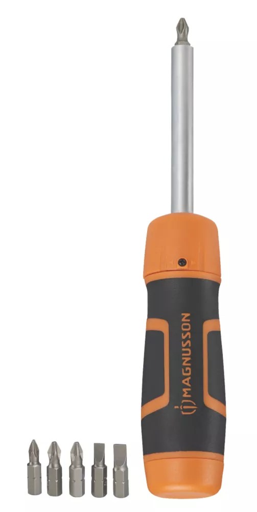 Magnusson Ratchet Screwdriver & Bit Set 7 Pieces Screwfix