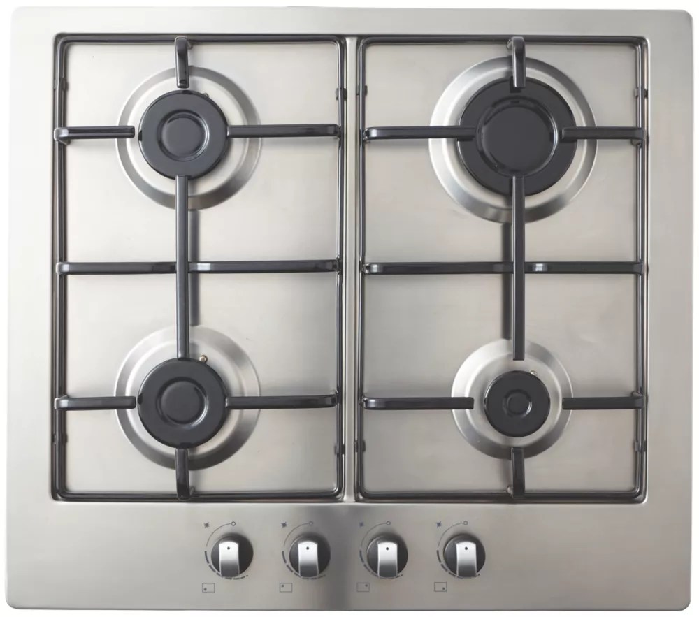 Cooke & Lewis Gas Hob Stainless Steel 58cm Screwfix