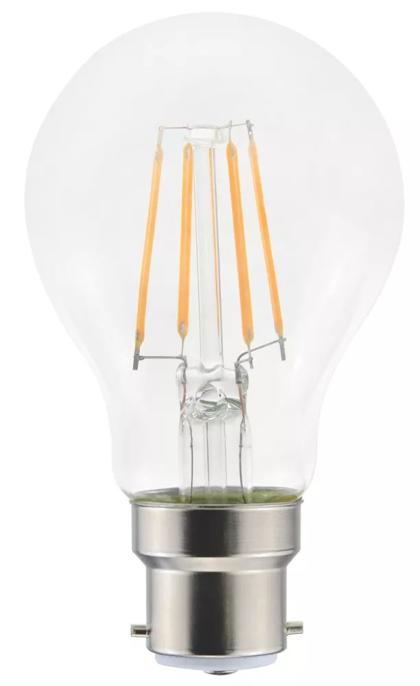 LAP B22 A60 LED Virtual Filament Light Bulb 470lm 3.4W Screwfix