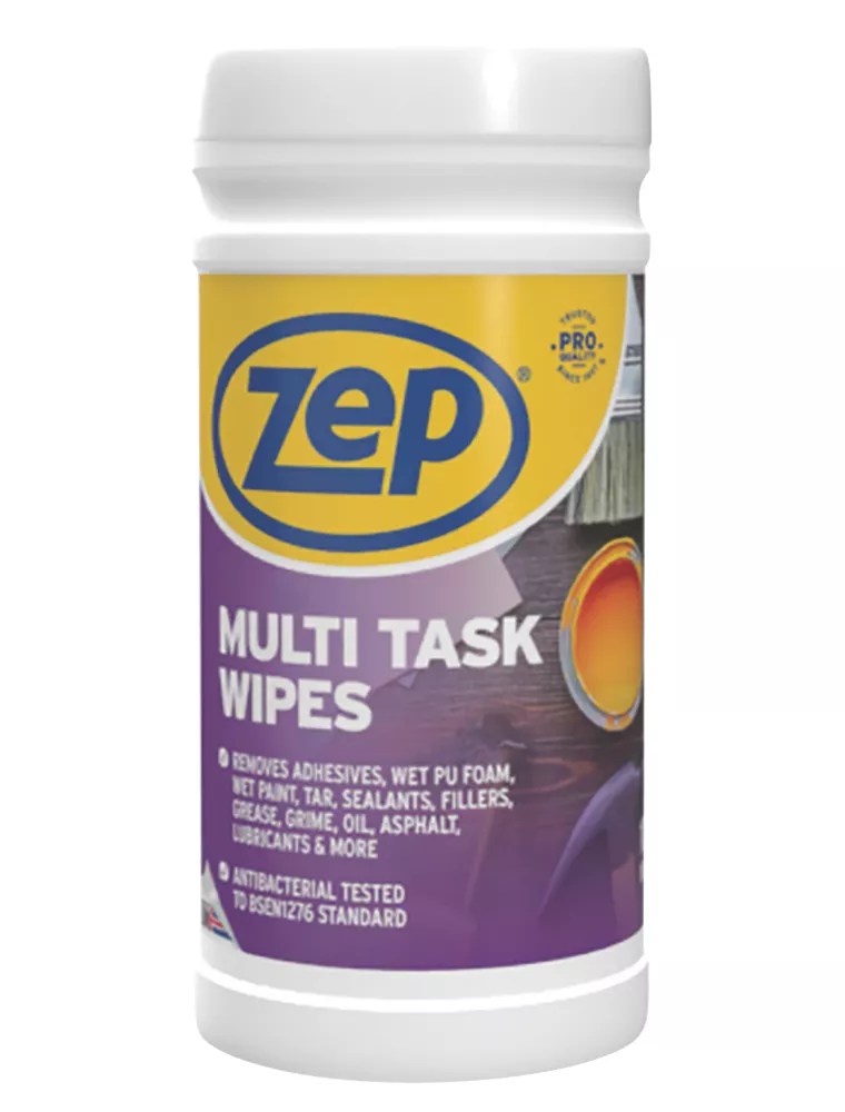 Zep MultiTask Wipes White 100 Pack Screwfix