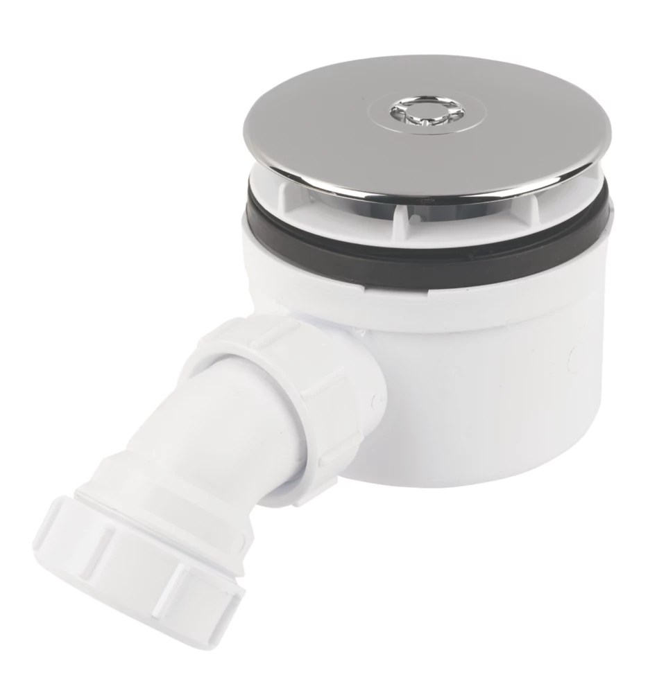 McAlpine Shower Trap Chrome Effect 90mm Screwfix