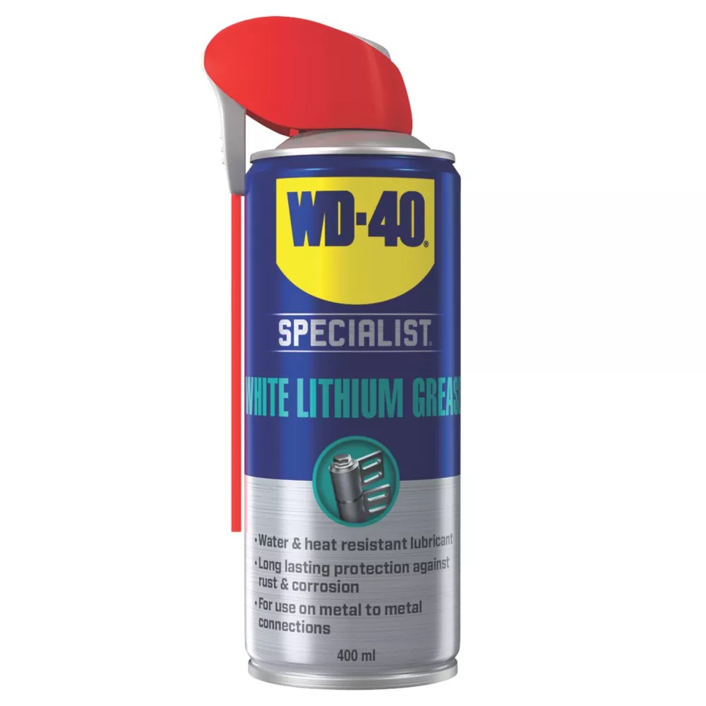 WD40 White Lithium Grease 400ml Screwfix