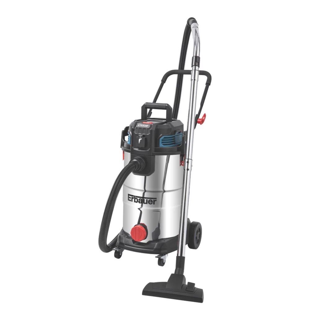Erbauer EWDV40L 1400W 40Ltr Wet & Dry Vacuum 220 240V Screwfix