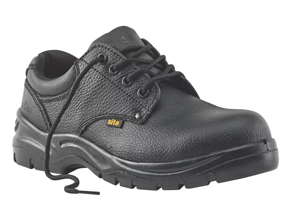 Site Coal Size 11 Black Steel Toe Cap Safety Shoes Screwfix