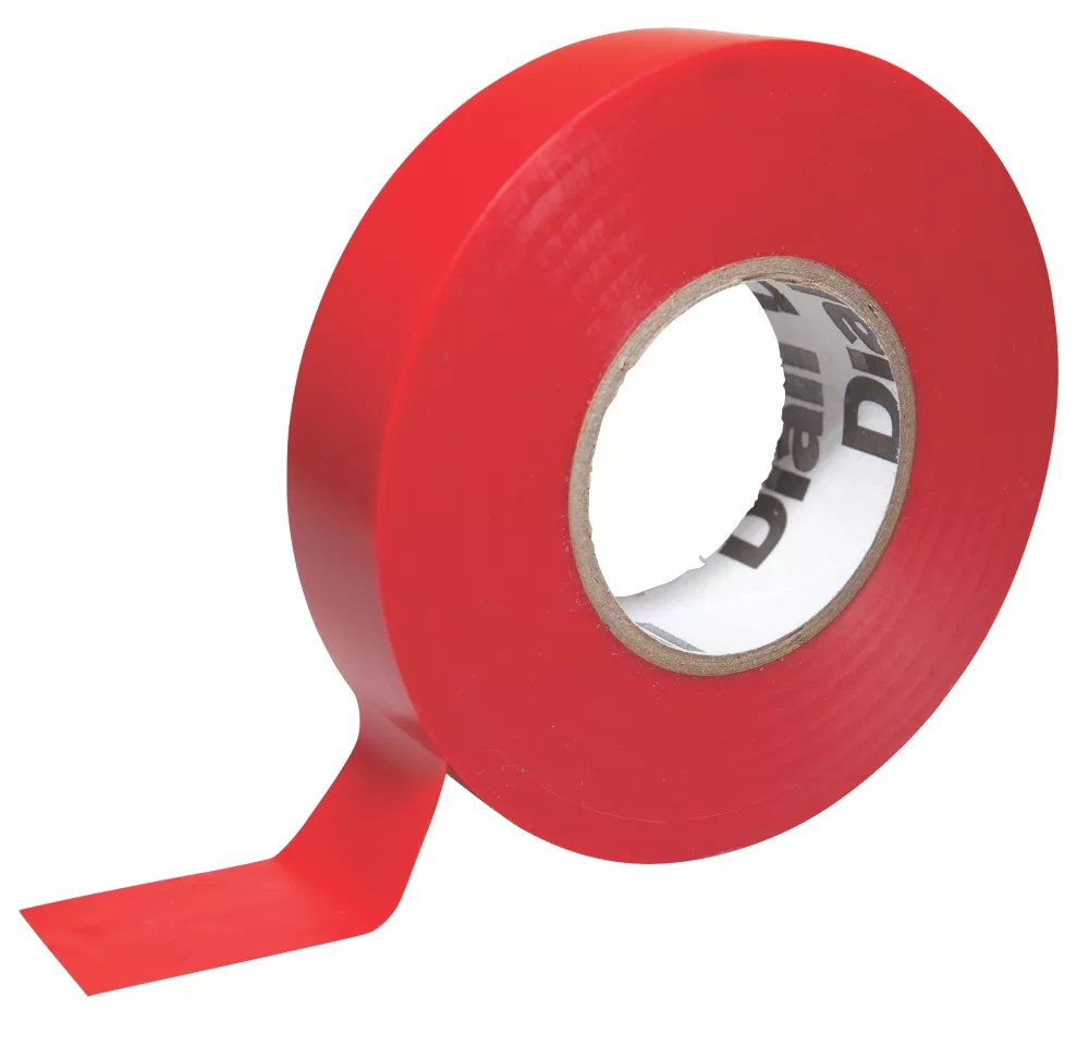 Diall Insulating Tape Red 33m x 19mm Screwfix