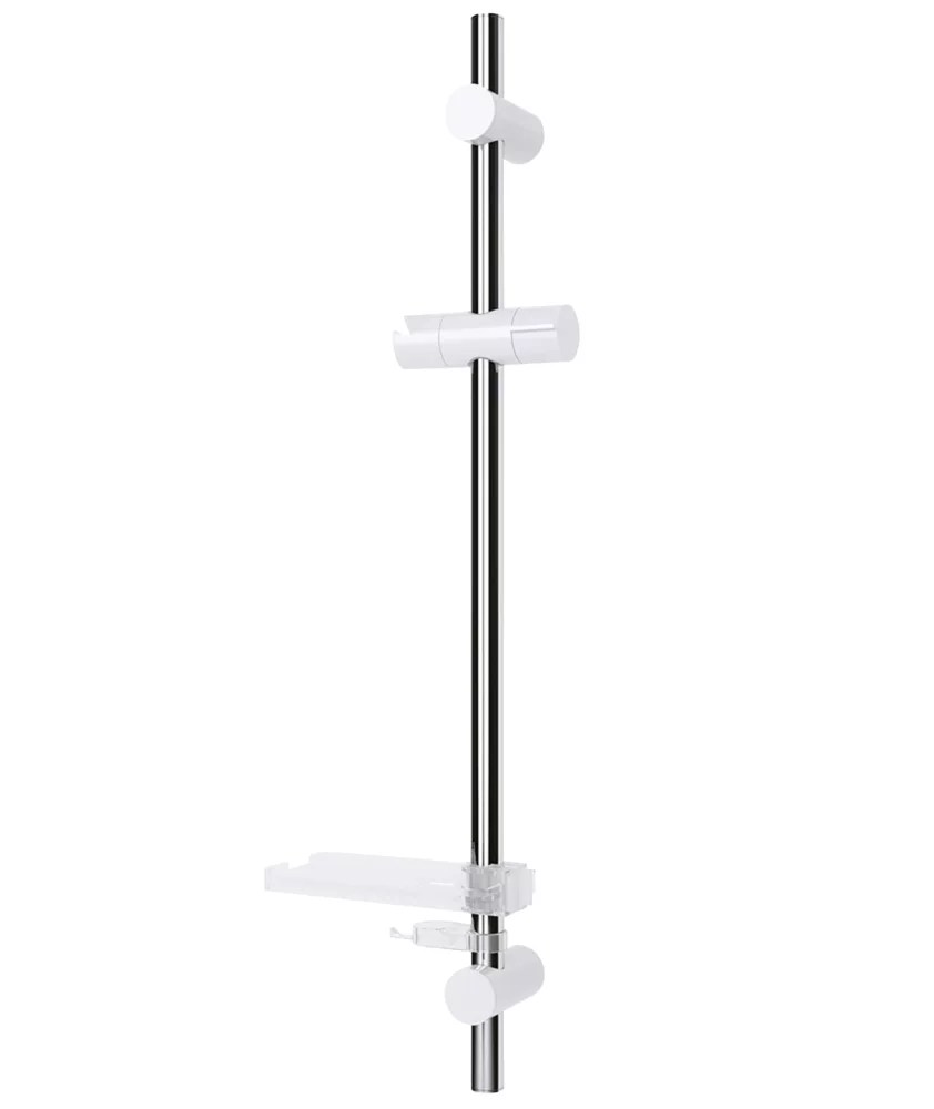 Triton EasiFit Riser Rail White & Chrome 670mm Screwfix
