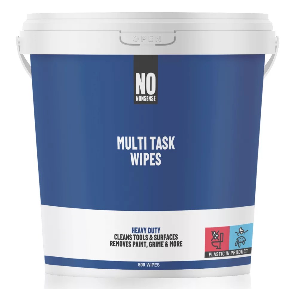 No Nonsense MultiSurface Wipes White 500 Pack Screwfix
