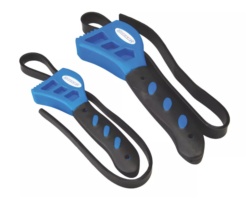 Silverline Rubber Strap Wrenches Set 2 Pack Screwfix