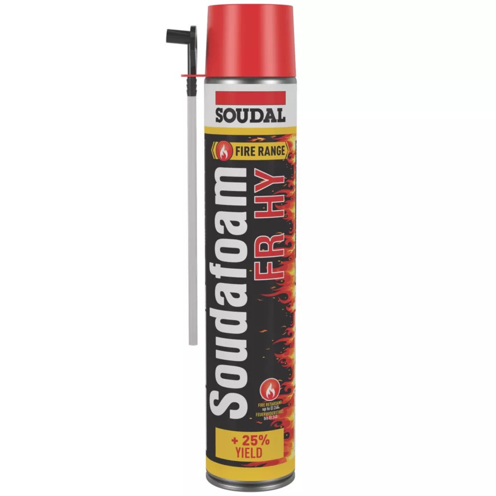 Soudal Fire Rated Expanding Foam Filler HandHeld 750ml Screwfix