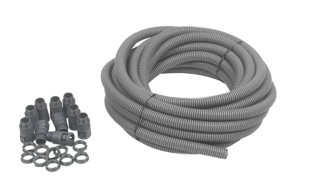 Adaptaflex Flexible Conduit 20mm x 10m Grey Screwfix