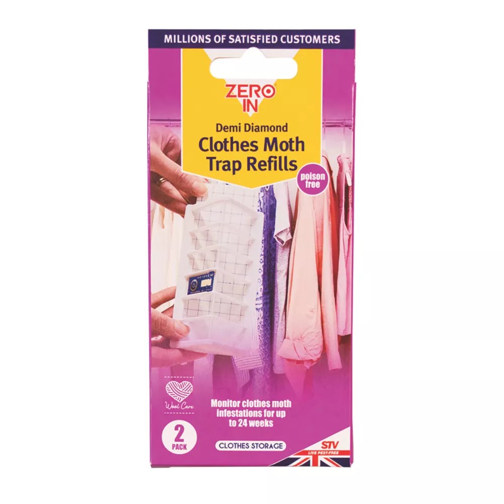 Zero In Clothes Moth Pheromone Monitoring Trap Refills 38g 2 Pack