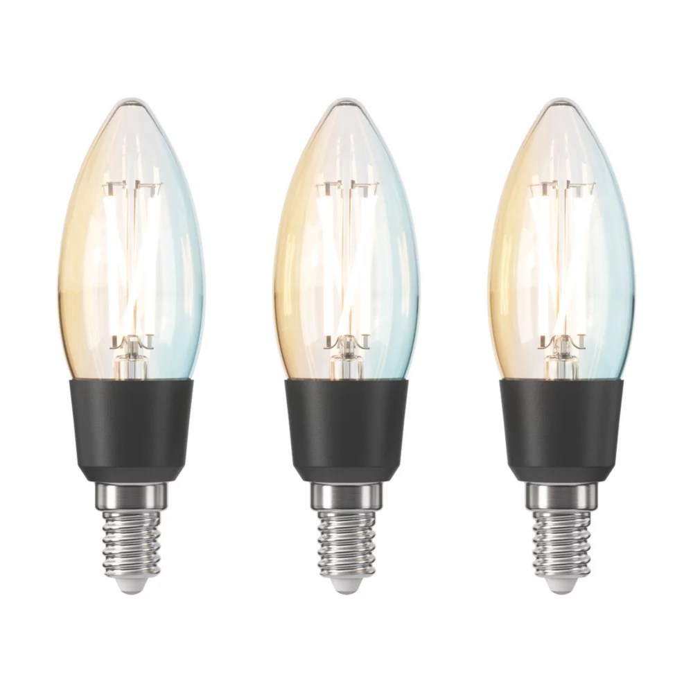 LAP E14 Candle LED Virtual Filament Smart Light Bulb 3.4W 470lm Screwfix
