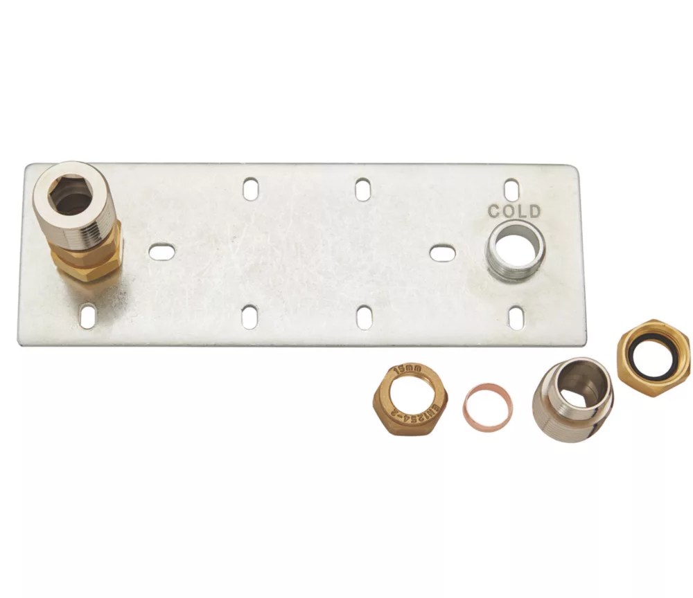 Highlife Bathrooms InWall Shower Fixing Plate Chrome Screwfix