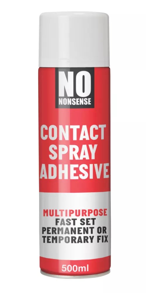 No Nonsense Contact Spray Adhesive Clear 500ml Screwfix