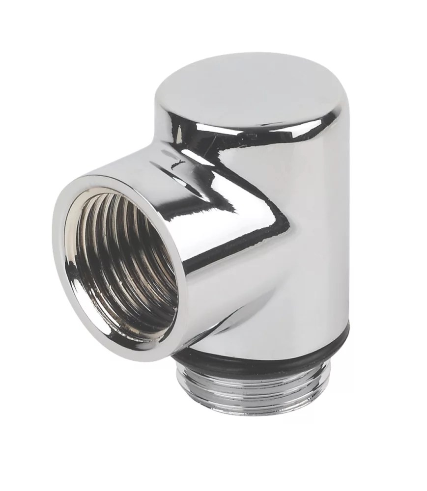 Brass Dual Fuel Towel Rail Elbow 1/2" Screwfix