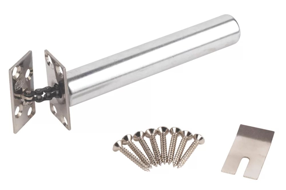 Smith & Locke Concealed Door Closer Square Polished Chrome 95° 144.5mm