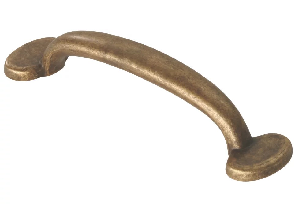 Siro Bowed Pull Handle Antique Brass 130mm Screwfix