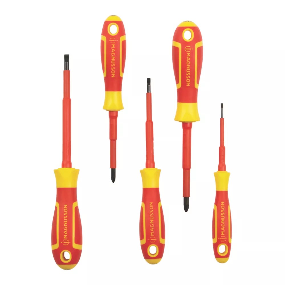 Magnusson Mixed VDE Screwdriver Set 5 Pieces Screwfix