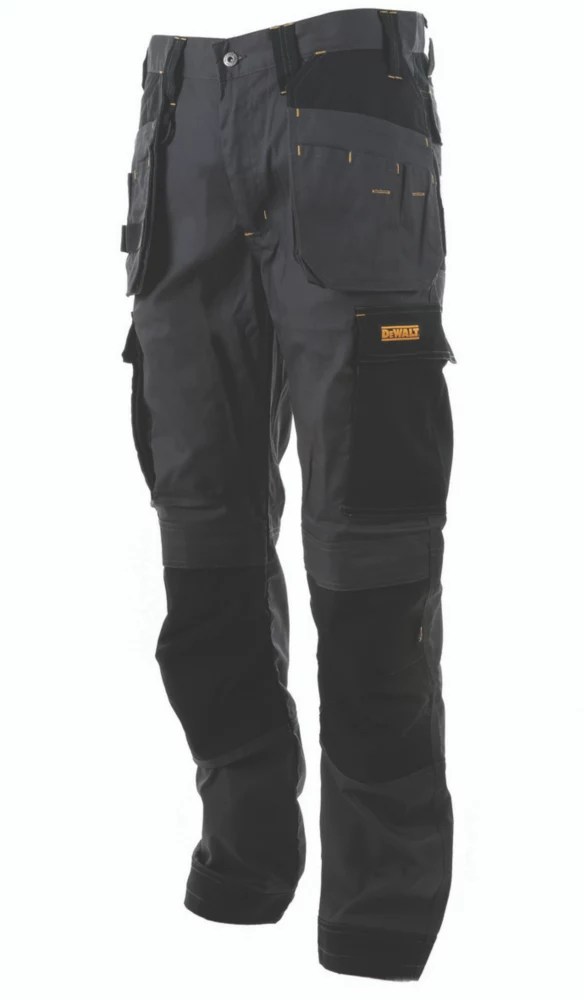 DeWalt Barstow Work Trousers Grey/Black 38" W 33" L Screwfix