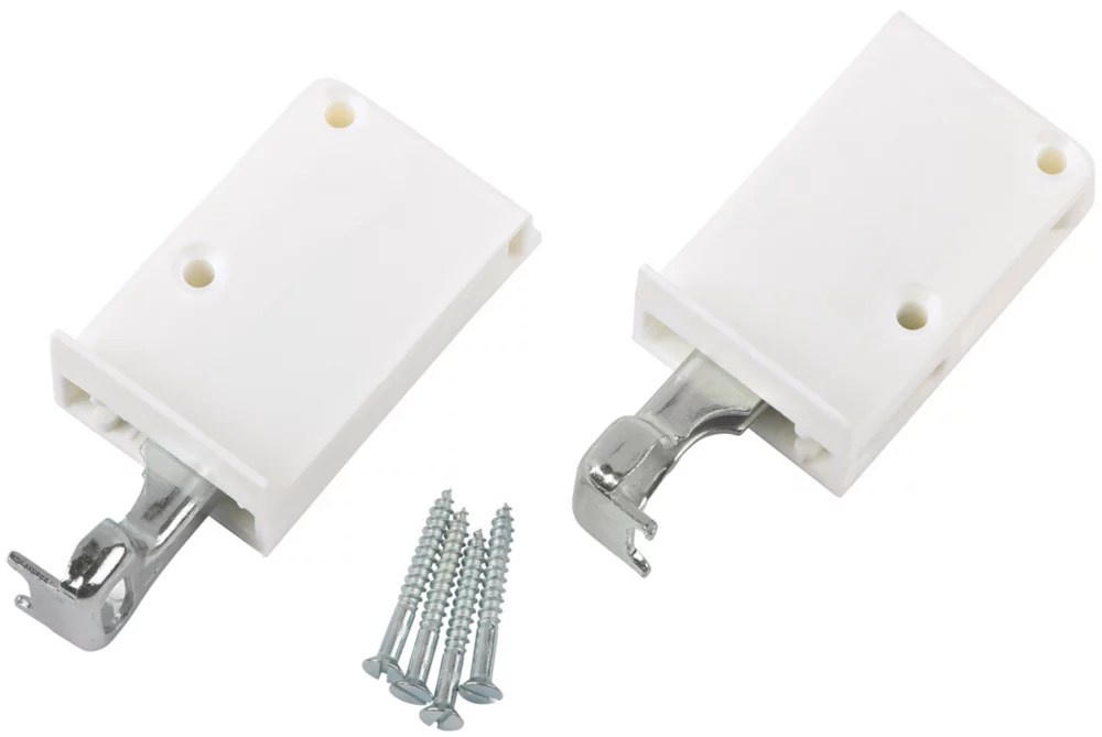 Suki Suspension Hangers White 64mm x 25mm x 39mm 2 Pack Screwfix