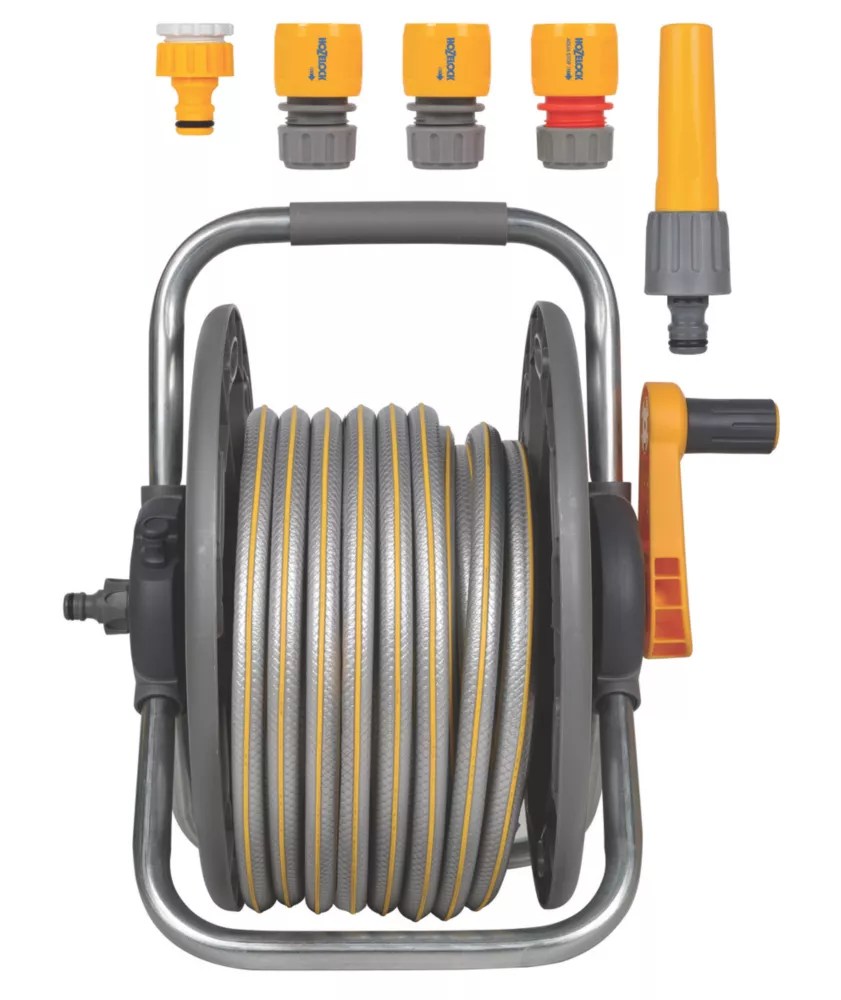 Hozelock 2in1 Reel with Hose 12mm x 25m Screwfix