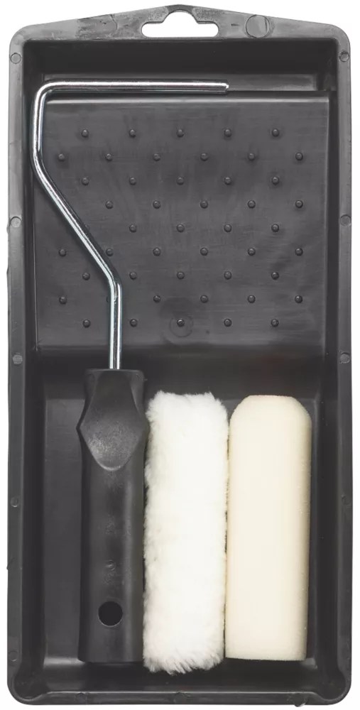 No Nonsense 4" Mini Roller & Tray Set 4 Pieces Screwfix