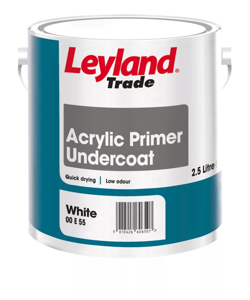 Leyland Trade 2.5Ltr White Matt Interior & Exterior Wood Primer
