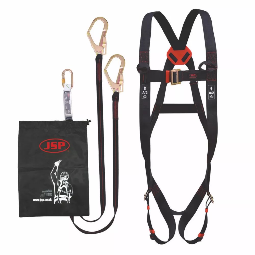 JSP Spartan Twin Tail Fall Arrest Kit with Lanyard 2m Screwfix