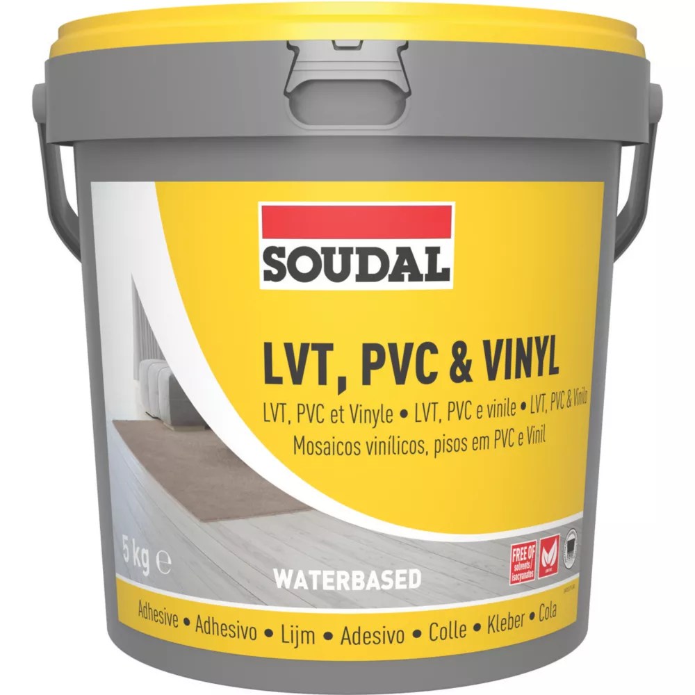 Soudal LVT, PVC & Vinyl Flooring Adhesive 5kg Screwfix