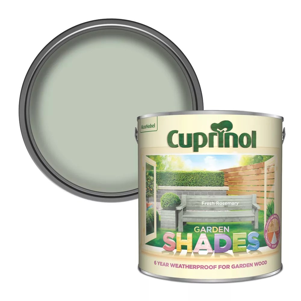 Cuprinol 2.5Ltr Fresh Rosemary Matt Wood Paint Screwfix
