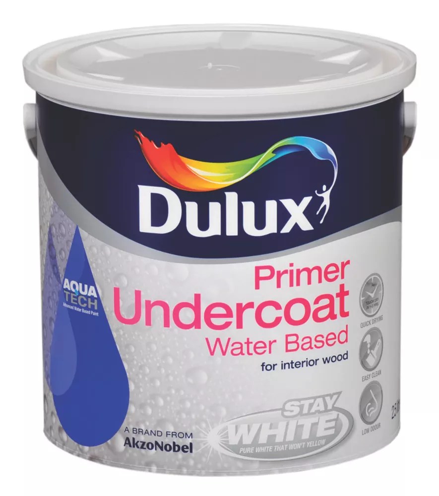 Dulux White Aquatech Undercoat 2.5Ltr Screwfix