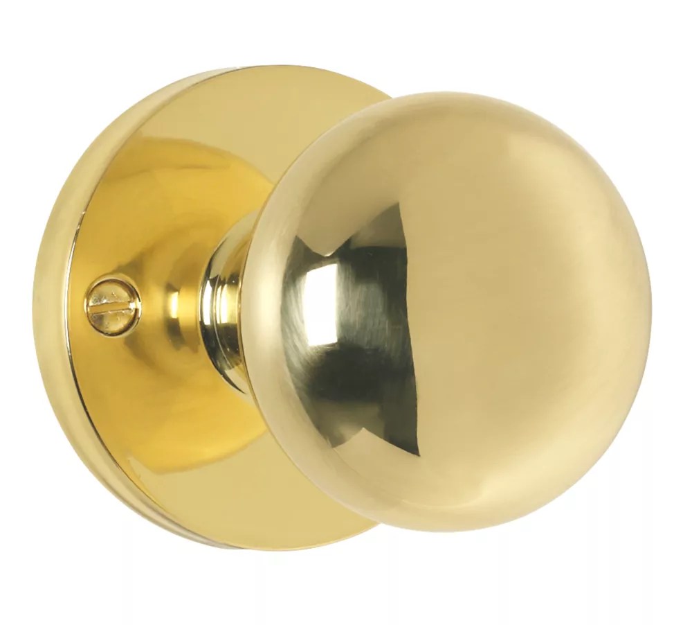 Carlisle Brass Mushroom Mortice Knob 61mm Set Polished Brass Screwfix