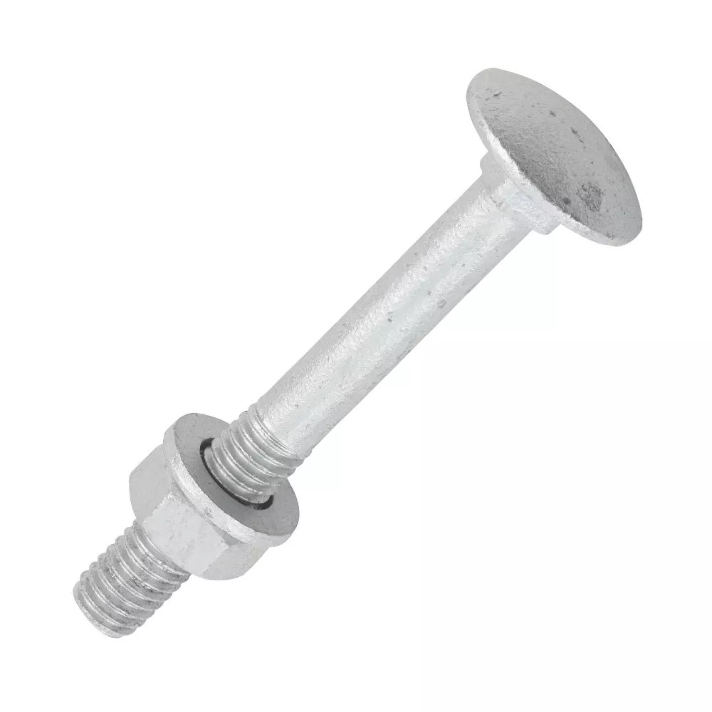 Timco Exterior Coach Bolts Carbon Steel Organic Silver Coating M6 x