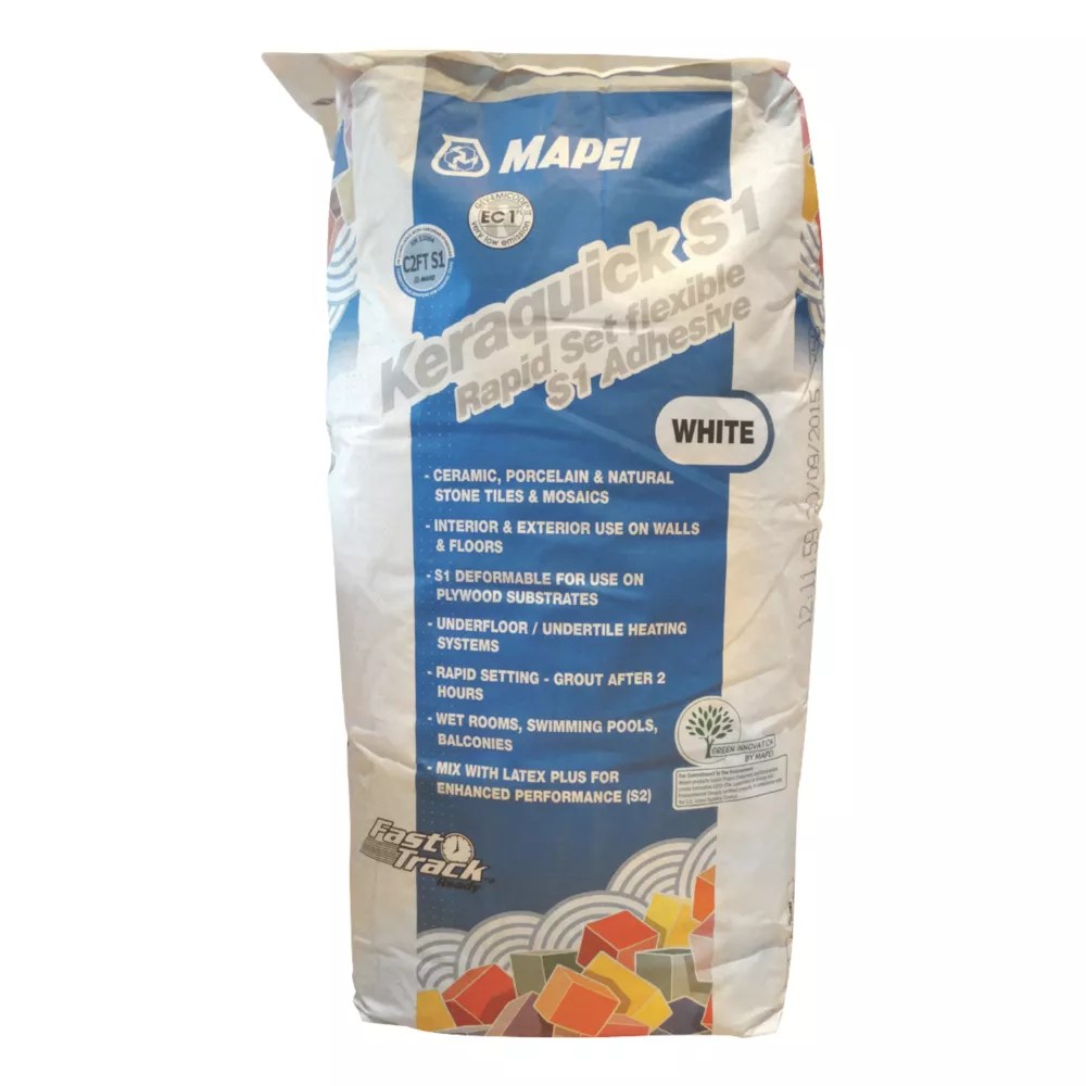 Mapei Keraquick Wall & Floor RapidSet Flexible Tile Adhesive White