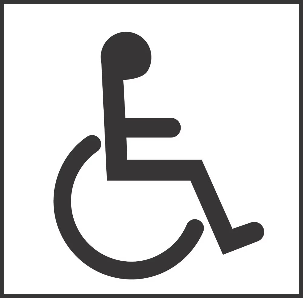 Disabled Toilet Symbol Sign 150mm x 150mm Screwfix