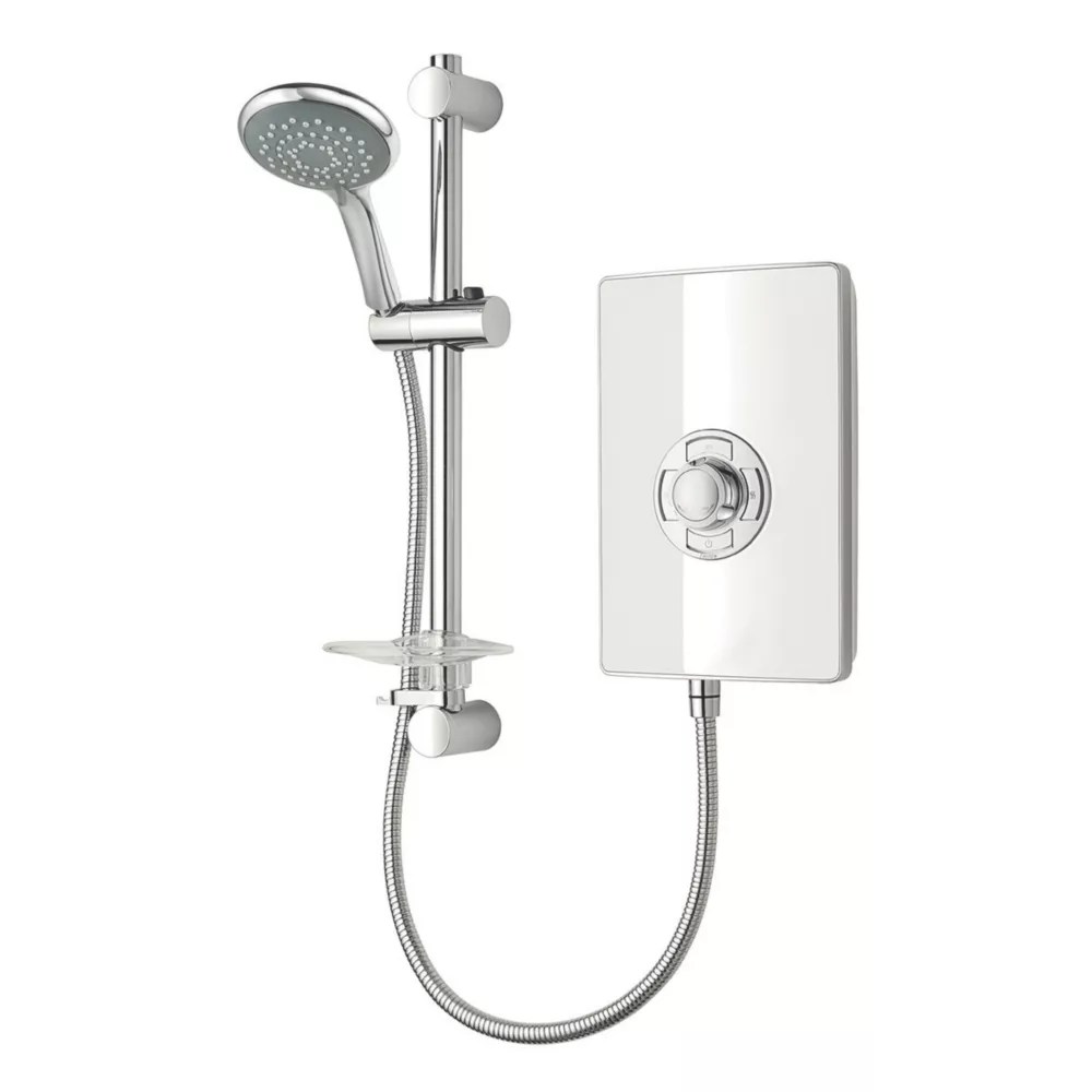 Triton Miniatures White Gloss 9.5kW Manual Electric Shower Screwfix